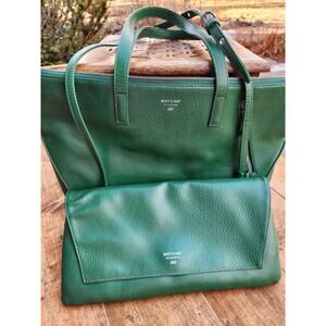 MAT & NAT 'Live Beautifully' vegan leather tote and purse